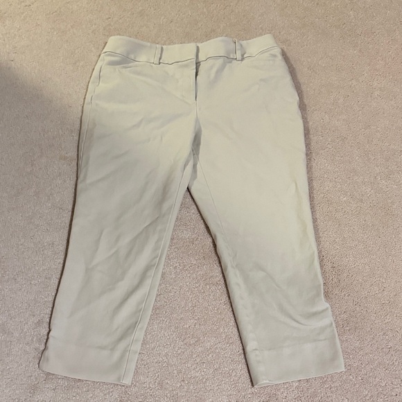 LOFT Pants - LOFT Cream Curvy Riviera Pants